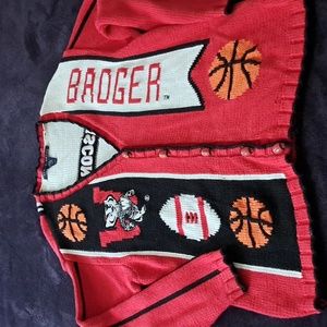 Women's vintage UW Badgers sports knit cardigan